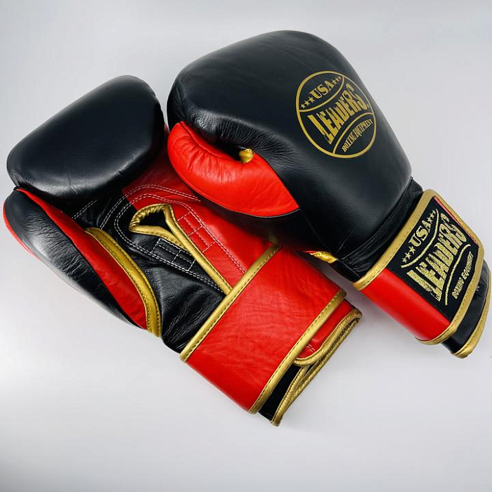 Спаринговочные перчатки Elite Soft Gloves (Black Red Gold)