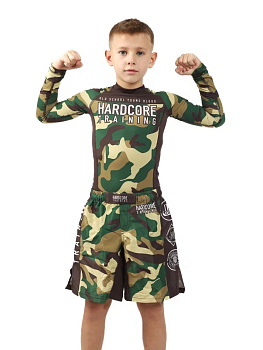 Детский рашгард Hardcore Training Forest Camo
