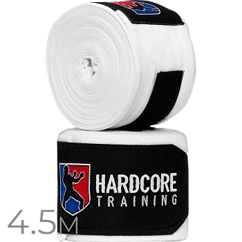 Боксерские бинты Hardcore Training Superior White 4.5