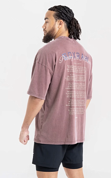 Футболка Poetry In Motion Oversized Бордовый