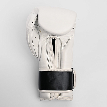 Перчатки боксерские тренировочные на липучках CLETO REYES CE600 белые , кожа