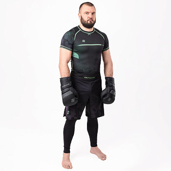 Боевые шорты FIGHTEXPERT Tactical Black / Green