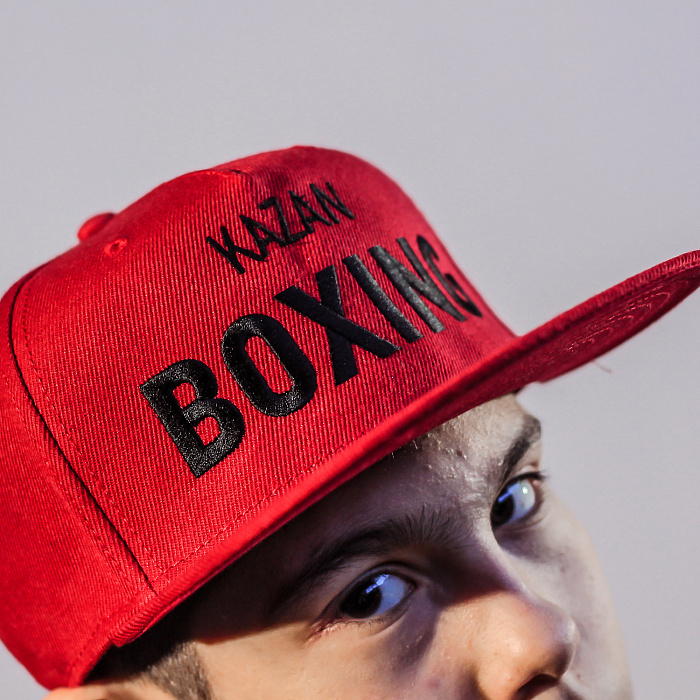 Бейсболка  KAZAN BOXING 5 клиньев красная