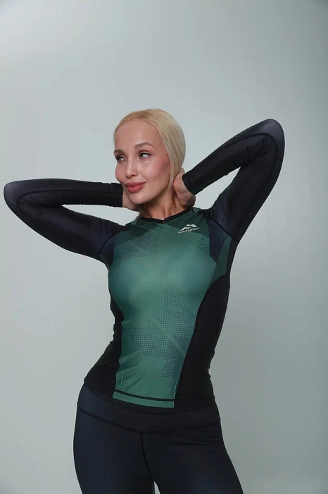 Рашгард женский LS military fighter, Khaki/Black