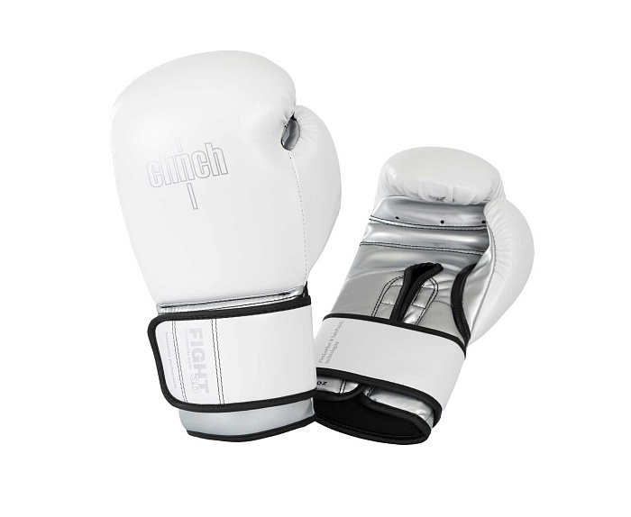 C187 Перчатки боксерские Clinch Fight 3.0 бело-серебристые