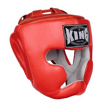 KING, KHGFC, Шлем тренировочный, размер красный, кожа 