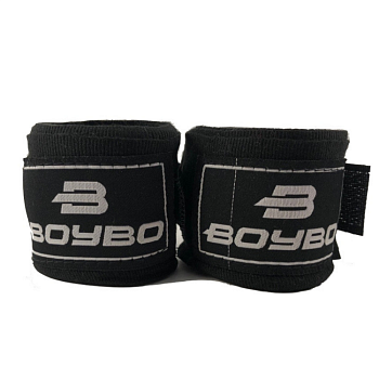 Бинты BoyBo хлопок-эластан, Черный,BB2002-30 (2.5 м)