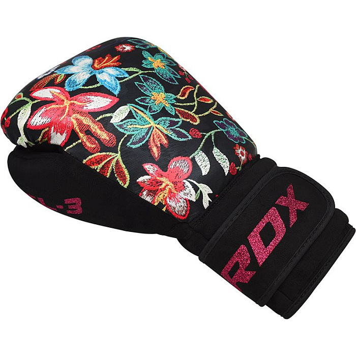 Боксёрские перчатки RDX FL-3 Floral Black