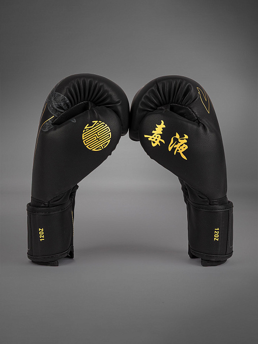 Перчатки боксерские Venum Serpenti Black/Silver/Gold