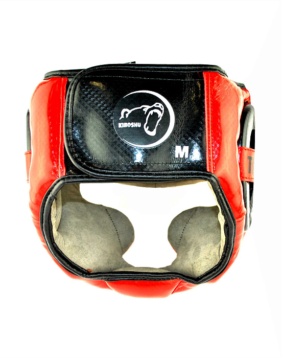 31-12RB Kiboshu Шлем Training-Красный с черным-Кожа-Зам