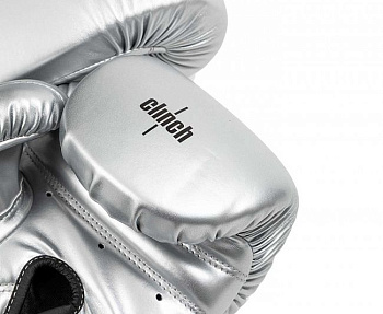 C184 Перчатки боксерские Clinch Contender серебристо-черные