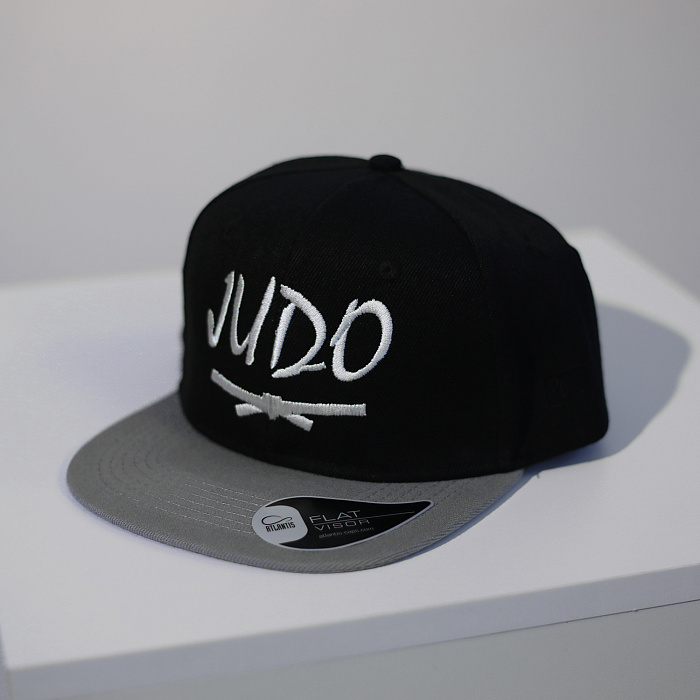Бейсболка JUDO черно-серая