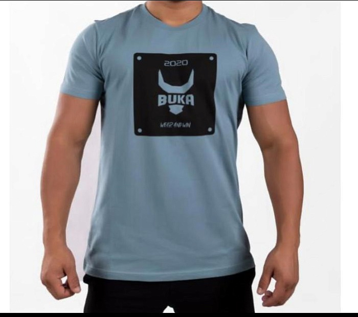 Футболка - BUKA BXNG  blue (black stamp)