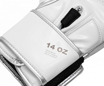 C185 Перчатки боксерские Clinch Pro NF бело-серебристые