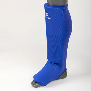 Защита голень-стопа чулок FIGHTEXPERT (полиэстер 40%, эластик 30%, полиуретан 30%, Синий)