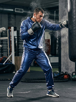 Костюм-сауна (весогонка) Rage с капюшоном синий