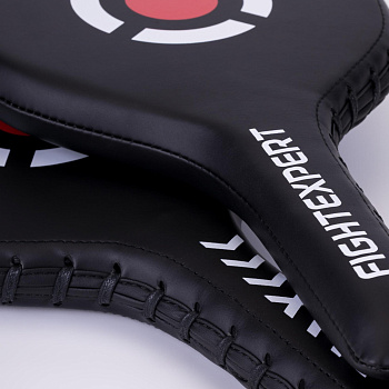 Лапы-ракетки FIGHTEXPERT “TARGET” (полиуретан, Черный) 