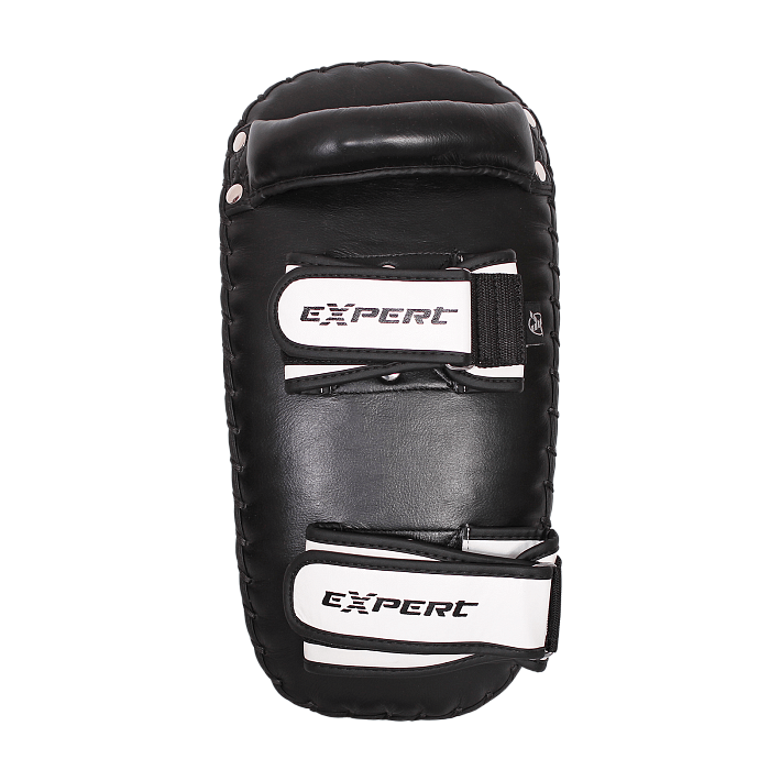 Тренировочный Щит (макивара) для ударов (Тайские Пэды) FIGHT EXPERT кожа (кожа, 39*19*9 см,Черный)