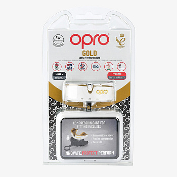 Боксерская капа Opro Gold Level White