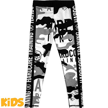 Детские компрессионные штаны Hardcore Training Camo 2.1 Grey