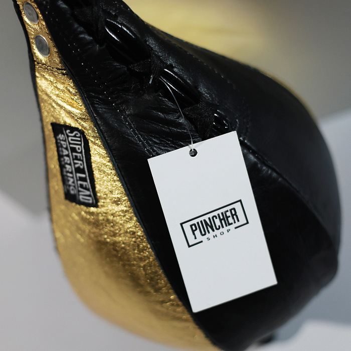 Груша на растяжках Leaders 18см черно\золотая