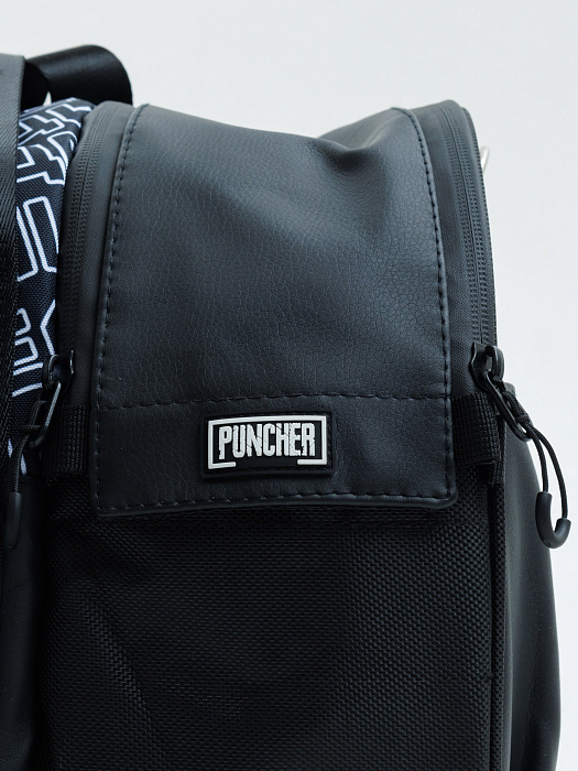 Спортивная сумка Puncher Ванкувер Экокожа, "Федерация Бокса России" черный
