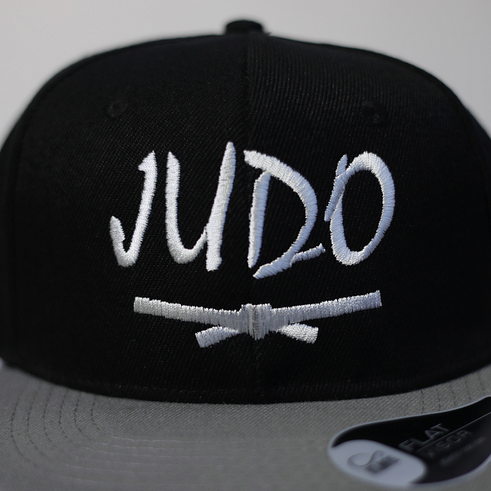 Бейсболка JUDO черно-серая