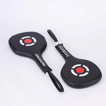 Лапы-ракетки FIGHTEXPERT “TARGET” (полиуретан, Черный) 