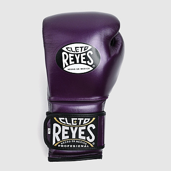 Перчатки боксерские тренировочные на липучках CLETO REYES CE600 фиолетовые , кожа