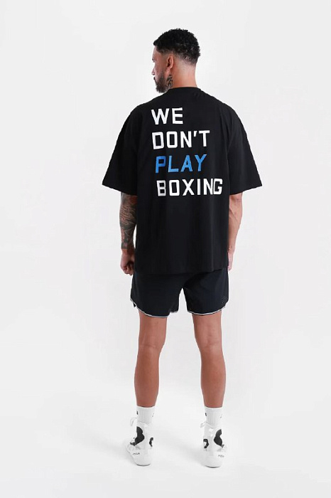Футболка We Don't Play Boxing Черный Голубой