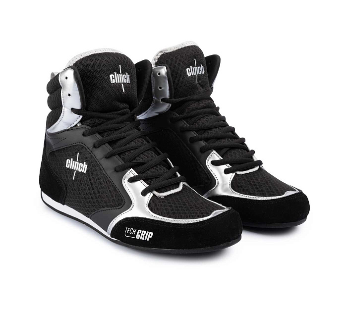 C417 Боксерки Clinch Punch черно-серебристые