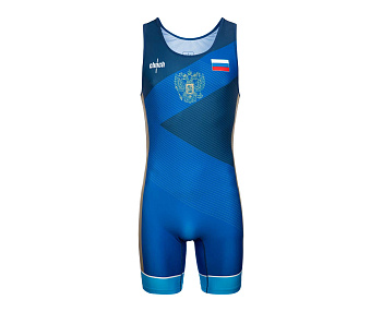C223 Трико борцовское Clinch Competition синее