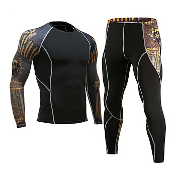 Компрессионные штаны Puncher Black Gold Line