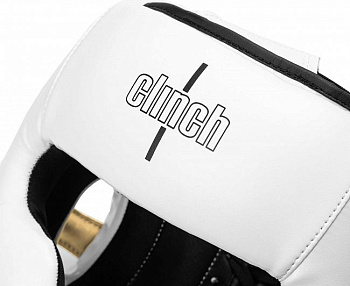 C226 Шлем боксерский Clinch Contender бело-черно-золотой