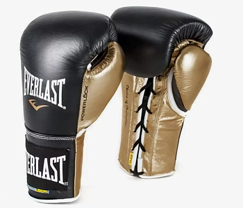 Перчатки боевые Powerlock черн/золот.