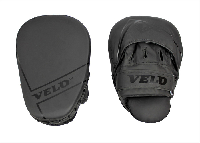 Лапы боксерские VELO, матовые, FLEX, черный