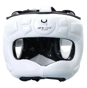 Бамперный шлем HitNMove Nose Bar Headguard Panda HG-BRN-PND White