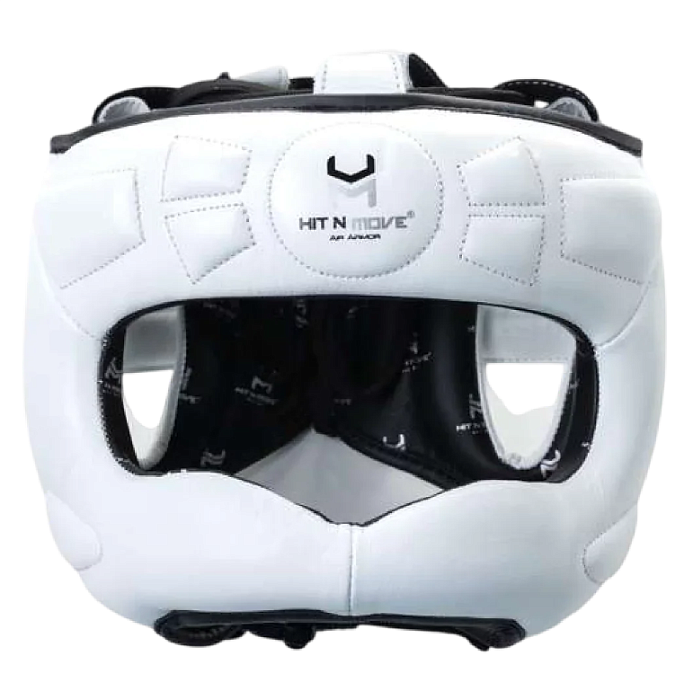 Бамперный шлем HitNMove Nose Bar Headguard Panda HG-BRN-PND White