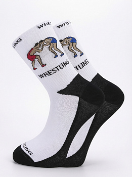 ISL0142 IMERA "WRESTLING 4" носки муж. спорт. белые под черн.